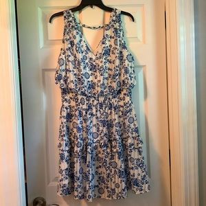 Blue and White Dress